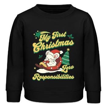 Lustiges Weihnachtsmann Design für Fest der Liebe - Kinder Organic Sweatshirt Mini Changer von Stanley/Stella - Schwarz - Vorne - AI Model Kid Male (0cm)
