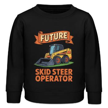Skid Steer Operator Skid Steer Loader - Kids Organic Sweatshirt by Stanley/Stella - black - Front - AI Model Kid Male (0cm)