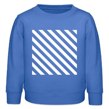 Diagonales Streifen-Mono-Muster - Kinder Organic Sweatshirt Mini Changer von Stanley/Stella - carolina Blue - Vorne - AI Model Kid Female (0cm)