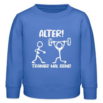 Figurine allumette TRAIN LEGS Fun - Sweat enfant bio Stanley/Stella - carolina blue - Devant - AI Model Kid Female (0cm)
