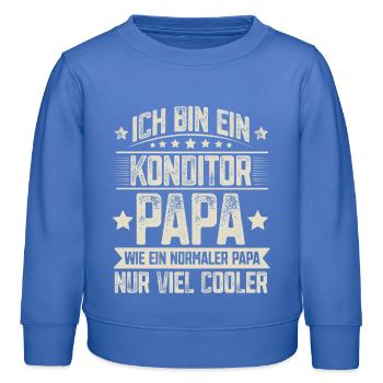 Konditor Papa - Kinder Organic Sweatshirt Mini Changer von Stanley/Stella - carolina Blue - Vorne - AI Model Kid Female (0cm)