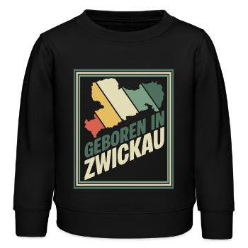Né à Zwickau - Sweat enfant bio Stanley/Stella - noir - Devant - AI Model Kid Male (0cm)