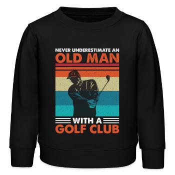 Golf - Kinder Organic Sweatshirt Mini Changer von Stanley/Stella - Schwarz - Vorne - AI Model Kid Male (0cm)