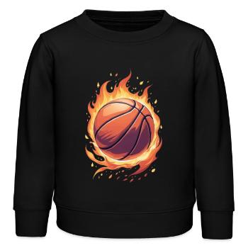 Basketballer Basketballspieler Herren Basketball - Kinder Organic Sweatshirt Mini Changer von Stanley/Stella - Schwarz - Vorne - AI Model Kid Male (0cm)