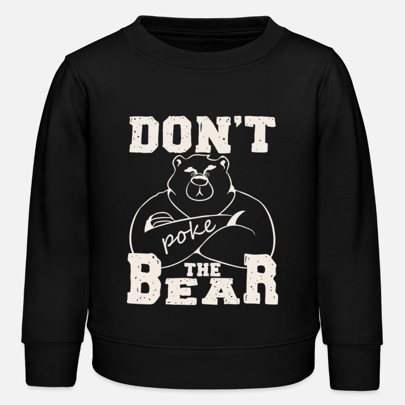 Don’t Poke Mama Papa Bear Graphique - Sweat enfant bio Stanley/Stella - noir