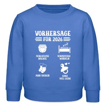 Pregnancy PREDICTION 2026 Funny - Kids Organic Sweatshirt by Stanley/Stella - carolina blue - Front - AI Model Kid Female (0cm)