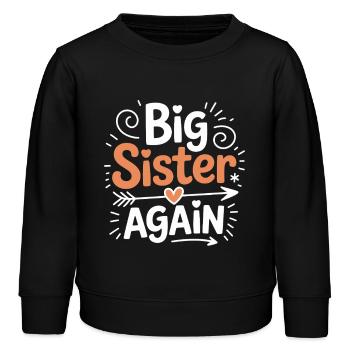 Große Schwester Wieder Da - Kinder Organic Sweatshirt Mini Changer von Stanley/Stella - Schwarz - Vorne - AI Model Kid Male (0cm)