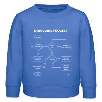 Processus de débogage - L’expédier avant de casser le cadeau - Sweat enfant bio Stanley/Stella - carolina blue - Devant - AI Model Kid Female (0cm)