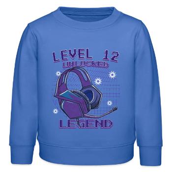 Level12 Unlocked Legende – Gaming Kopfhörer - Kinder Organic Sweatshirt Mini Changer von Stanley/Stella - carolina Blue - Vorne - AI Model Kid Female (0cm)