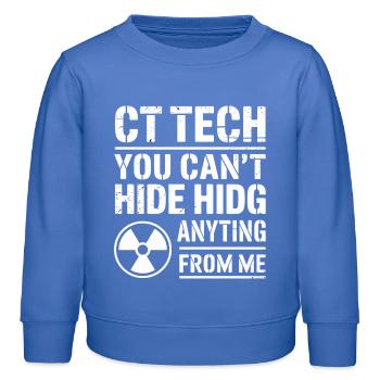 Technicien CT : Rien à cacher - Sweat enfant bio Stanley/Stella - carolina blue - Devant - AI Model Kid Female (0cm)