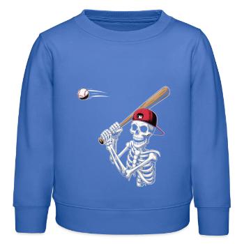 Baseball Skeleton - Sweat enfant bio Stanley/Stella - carolina blue - Devant - AI Model Kid Female (0cm)