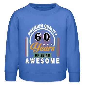 60 Jahre Awesome - Kinder Organic Sweatshirt Mini Changer von Stanley/Stella - carolina Blue - Vorne - AI Model Kid Female (0cm)