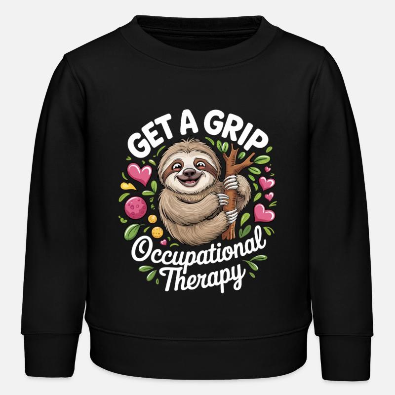 Get a Grip: Occupational Therapy Sloth - Kinder Organic Sweatshirt Mini Changer von Stanley/Stella - Schwarz