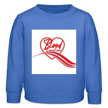 Blood Donation Heart Logo - Kids Organic Sweatshirt by Stanley/Stella - carolina blue - Front - AI Model Kid Female (0cm)