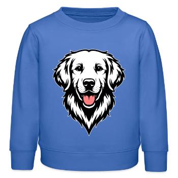 Golden retriever - Sweat enfant bio Stanley/Stella - carolina blue - Devant - AI Model Kid Female (0cm)