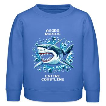 Aggro-Radius | Hai ganze Küstenlinie - Kinder Organic Sweatshirt Mini Changer von Stanley/Stella - carolina Blue - Vorne - AI Model Kid Female (0cm)