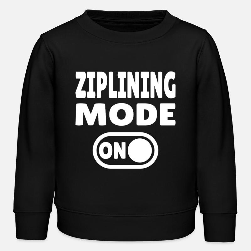 Ziplining Mode ON – Adrenalin an der Zipline - Kinder Organic Sweatshirt Mini Changer von Stanley/Stella - Schwarz