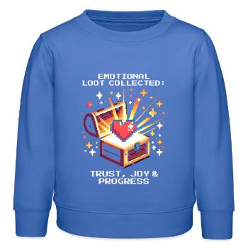 Emotional Loot | Progress in Social Work - Kids Organic Sweatshirt by Stanley/Stella - carolina blue - Front - AI Model Kid Female (0cm)