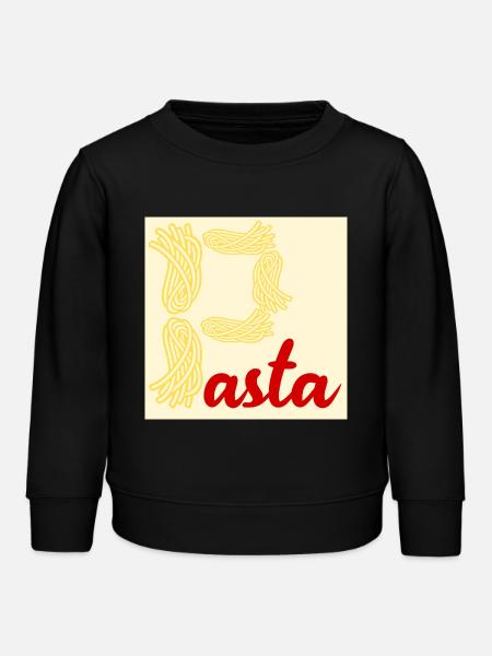 Pasta Nudeln Lieblingsessen - Kinder Organic Sweatshirt Mini Changer von Stanley/Stella - Schwarz