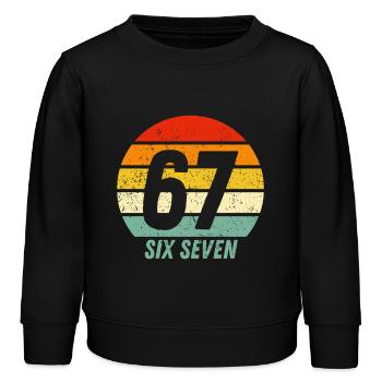 67 Six Seven - Kinder Organic Sweatshirt Mini Changer von Stanley/Stella - Schwarz - Vorne - AI Model Kid Male (0cm)