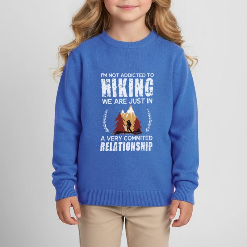 Hiking Commitment Tee Design Kids Organic Sweatshirt by Stanley/Stella