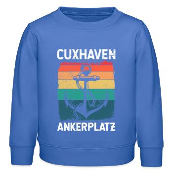 North Sea Holiday CUXHAVEN ANCHORAGE Fun - Kids Organic Sweatshirt by Stanley/Stella - carolina blue - Front - AI Model Kid Female (0cm)
