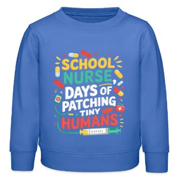Schulkrankenschwester Patchwork Minis - Kinder Organic Sweatshirt Mini Changer von Stanley/Stella - carolina Blue - Vorne - AI Model Kid Female (0cm)