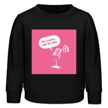 Sois une voix, pas un écho - Sweat enfant bio Stanley/Stella - noir - Devant - AI Model Kid Male (0cm)