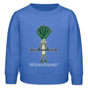Gewichtheber ENTSCHULDIGUNG Lustiges - Kinder Organic Sweatshirt Mini Changer von Stanley/Stella - carolina Blue - Vorne - AI Model Kid Female (0cm)