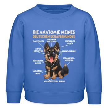 Polizeihund Deutscher Schäferhund Geschenk Hund - Kinder Organic Sweatshirt Mini Changer von Stanley/Stella - carolina Blue - Vorne - AI Model Kid Female (0cm)