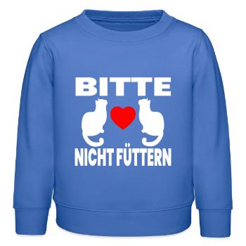 félin - Sweat enfant bio Stanley/Stella - carolina blue - Devant - AI Model Kid Female (0cm)