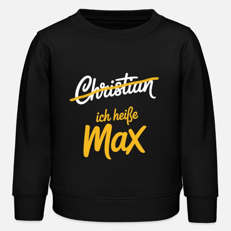 Christian Max Romper - Kids Organic Sweatshirt by Stanley/Stella - black