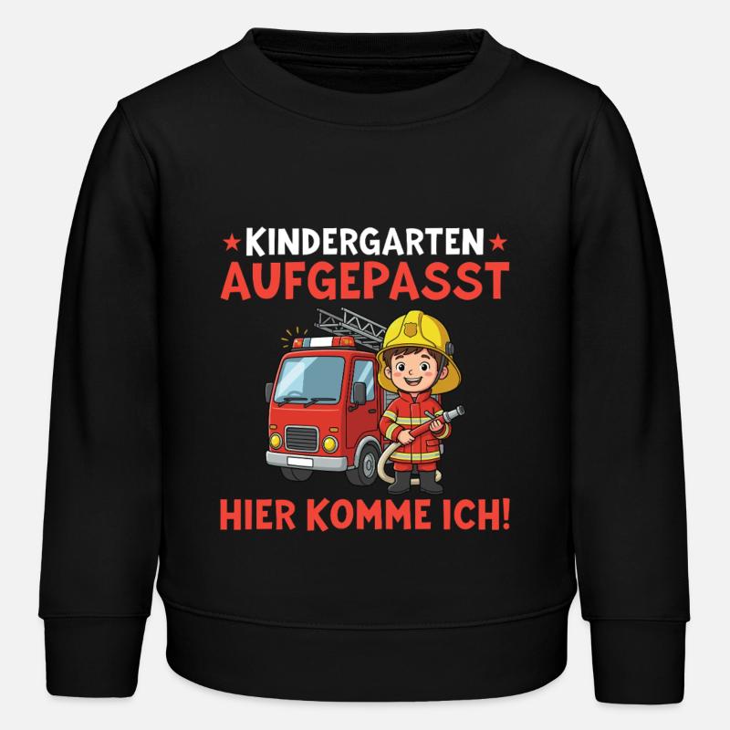 Kindergarten Young Preschool Firefighter - Kids Organic Sweatshirt by Stanley/Stella - black