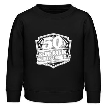 50 ans – Ne paniquez pas, faites de l’expérience - Sweat enfant bio Stanley/Stella - noir - Devant - AI Model Kid Male (0cm)
