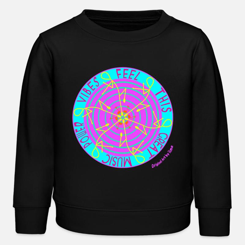 Vibrations musicales - Retro Vinyl Dance - Sweat enfant bio Stanley/Stella - noir