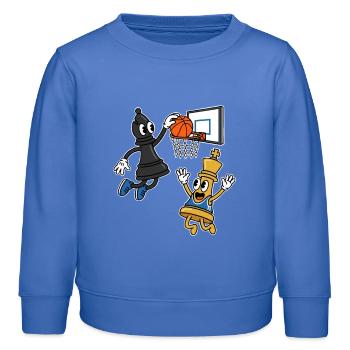 Échec et mat Basket - Sweat enfant bio Stanley/Stella - carolina blue - Devant - AI Model Kid Female (0cm)