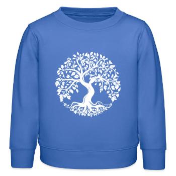 arbre de vie - Sweat enfant bio Stanley/Stella - carolina blue - Devant - AI Model Kid Female (0cm)