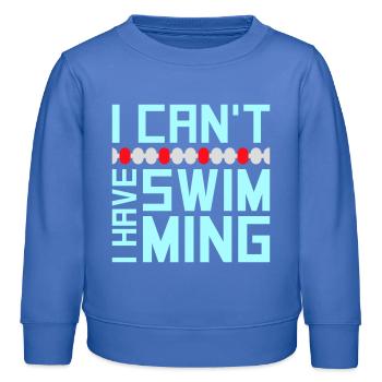 I Can't I Have Swimming Lustig Schwimmer Ausrede - Kinder Organic Sweatshirt Mini Changer von Stanley/Stella - carolina Blue - Vorne - AI Model Kid Female (0cm)