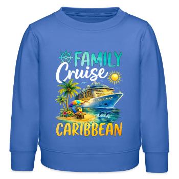 Family Cruise Caribbean - Kinder Organic Sweatshirt Mini Changer von Stanley/Stella - carolina Blue - Vorne - AI Model Kid Female (0cm)