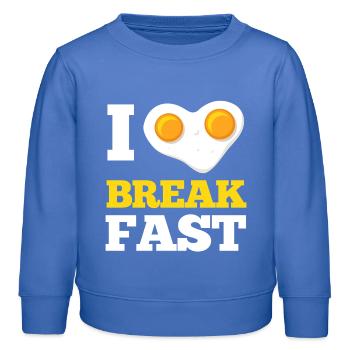 Ich liebe Frühstücks-Spiegelei-Herz - Kinder Organic Sweatshirt Mini Changer von Stanley/Stella - carolina Blue - Vorne - AI Model Kid Female (0cm)