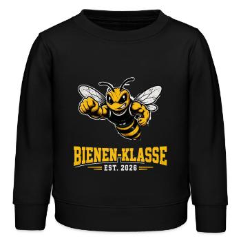 Bienenklasse 2026 Einschulung Grundschule - Kinder Organic Sweatshirt Mini Changer von Stanley/Stella - Schwarz - Vorne - AI Model Kid Male (0cm)