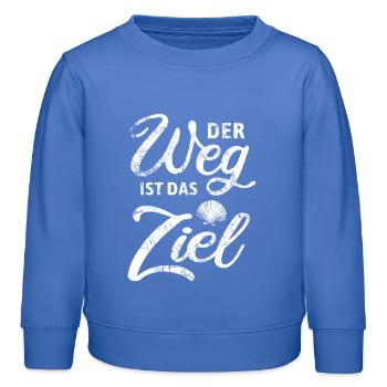 Der Weg ist das Ziel - Camino - Jakobsweg - Pilger - Kinder Organic Sweatshirt Mini Changer von Stanley/Stella - carolina Blue - Vorne - AI Model Kid Female (0cm)