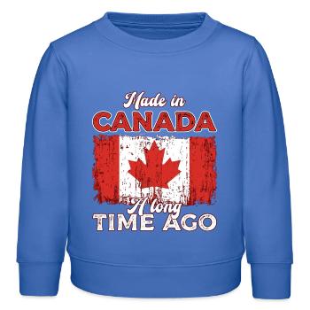 Made In Canada A Long Time Ago Canadian Roots - Kids Organic Sweatshirt by Stanley/Stella - carolina blue - Front - AI Model Kid Female (0cm)