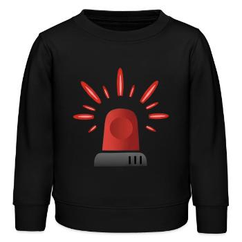 Rote Sirene Warnleuchte - Kinder Organic Sweatshirt Mini Changer von Stanley/Stella - Schwarz - Vorne - AI Model Kid Male (0cm)