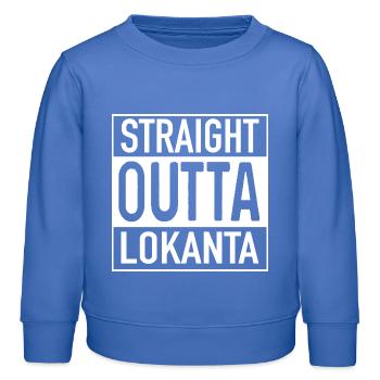Straight OUTTA Lokanta - Kinder Organic Sweatshirt Mini Changer von Stanley/Stella - carolina Blue - Vorne - AI Model Kid Female (0cm)