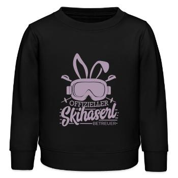 Ski Skifahrer offizieller Skihase Betreuer - Kinder Organic Sweatshirt Mini Changer von Stanley/Stella - Schwarz - Vorne - AI Model Kid Male (0cm)