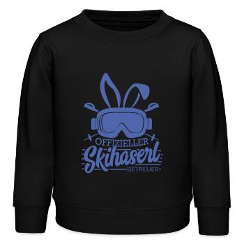 Ski Skifahrer offizieller Skihase Betreuer - Kinder Organic Sweatshirt Mini Changer von Stanley/Stella - Schwarz - Vorne - AI Model Kid Male (0cm)