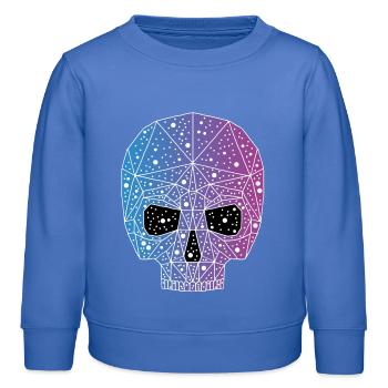 Tête de mort galactique - Sweat enfant bio Stanley/Stella - carolina blue - Devant - AI Model Kid Female (0cm)