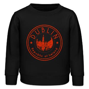 Dublin Republic of Ireland - Sweat enfant bio Stanley/Stella - noir - Devant - AI Model Kid Male (0cm)