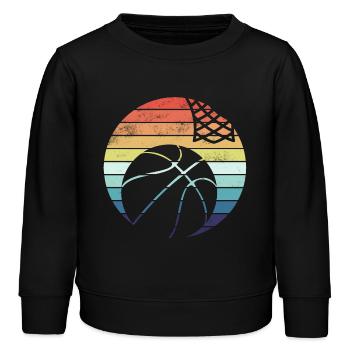 Basket-ball - Sweat enfant bio Stanley/Stella - noir - Devant - AI Model Kid Male (0cm)